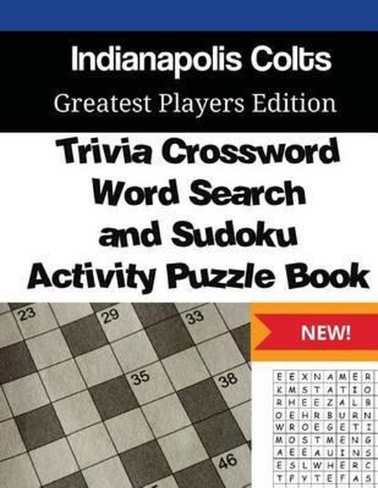 Indianapolis Colts Trivia Crossword WordSearch and Sudoku Activity