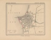 Historische kaart, plattegrond van gemeente Harlingen in Friesland uit 1867 door Kuyper van Kaartcadeau.com