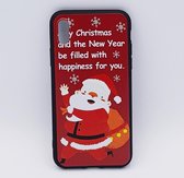 iPhone X – hoes, cover – TPU – kerst – kerstman happiness