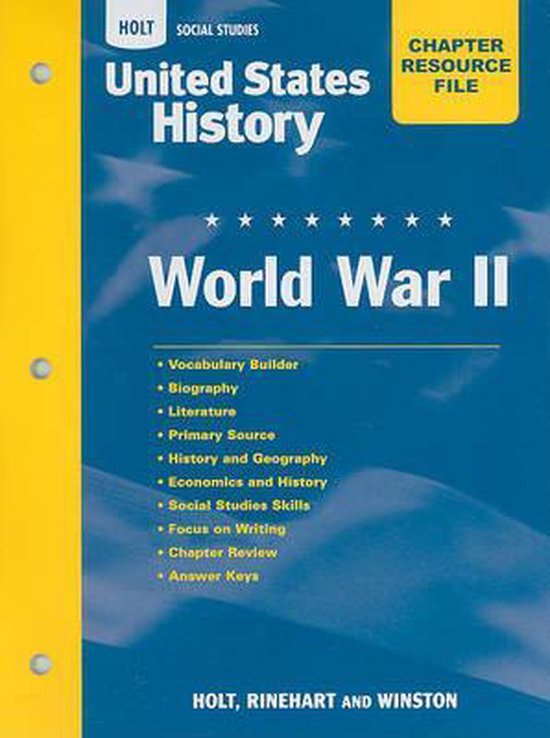 Holt Social Studies United States History Chapter Resource File World