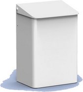 Afvalbak gesloten 6 liter aluminium voor Wandmontage van MediQo-line