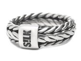 SILK Jewellery - Zilveren Ring - Zipp - 341.18.5 - Maat 18.5