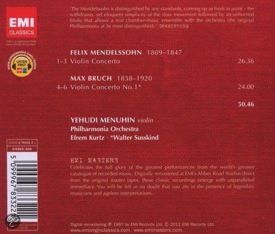 Bruch/Mendelssohn: Violin Conc