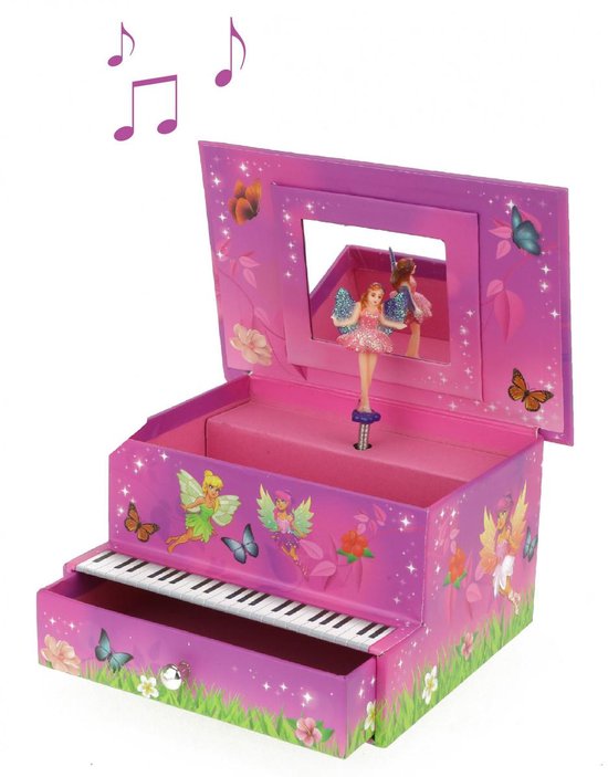 Toi-toys Muziekdoosje Fairies Piano Met Lade 17 Cm Roze van Toi-Toys — afbeelding 2