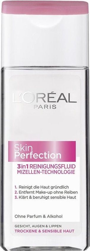 L'Oréal Skin Perfection 3-in-1 Cleansing Water - 200 ml (voor droge en gevoelige Huid)