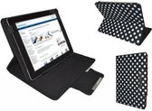 Polkadot Hoes  voor de Minipad Aldi Tablet, Diamond Class Cover met Multi-stand, Zwart, merk i12Cover