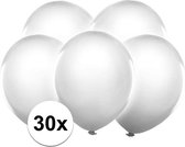 30x Witte party ballonnen met LED lichtjes 30 cm