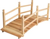 Tuinbrug vijverbrug houten 140cm lang 401035