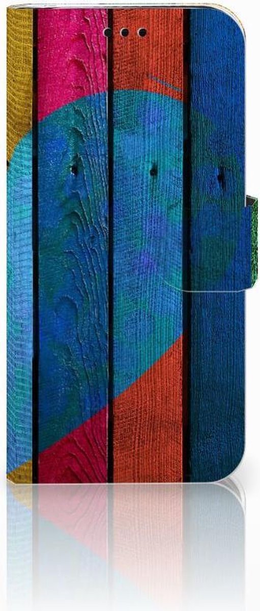 Samsung Galaxy J5 2017 Book Style Case Wood Heart - Cadeau voor je Vriend