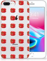 TPU Siliconen Backcase Hoesje iPhone 8+ | 7+ Design Paprika Red