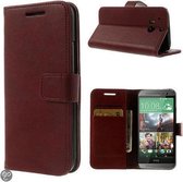 Ceplex wallet case hoesje HTC One M8 rood