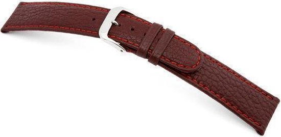 RIOS 1931 Heren lederen horlogeband Shell Cordovan Vintage 22 mm donkerbruin