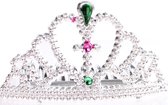 Lg-imports Mini-tiara Zilver/paars/groen Meisjes 10x6 Cm