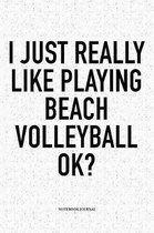 I Just Really Like Playing Beach Volleyball Ok?