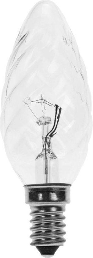 Gloeilamp kaarslamp - 25 Watt E14 Helder gedraaid 215 lumen - (20 stuks) |  bol.com