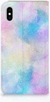 Geschikt voor iPhone Xs Max Uniek Standcase Hoesje Watercolor Light