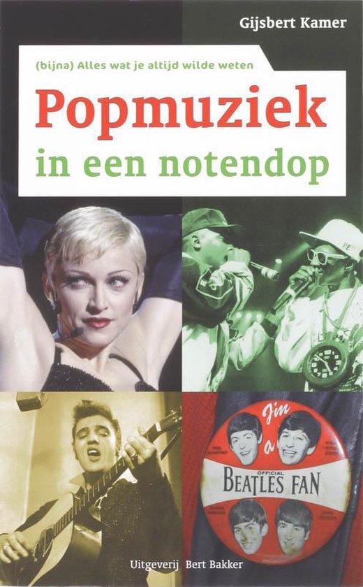 Cover van het boek 'Popmuziek in een notendop' van J. Kamer en J. Vollaard