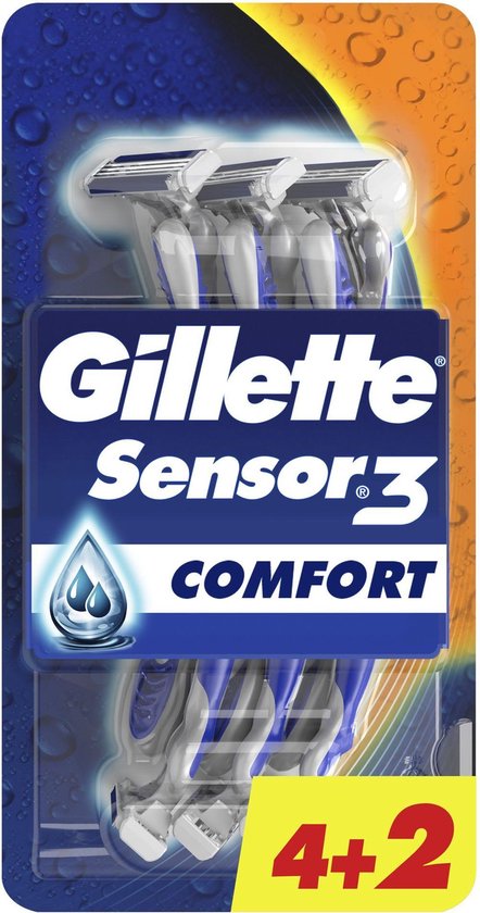 Gillette Sensor3 Comfort Wegwerpmesjes Mannen - 6 stuks