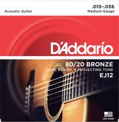 D'Addario EJ12 13-56 80/20 Bronze Medium - Akoestische gitaarsnaren