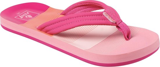 Reef Kids Ahi Meisjes Slippers - Pink/Stripes - Maat 35/36 | bol.com