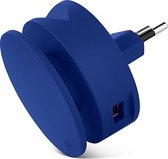 USBEPOWER Mini Aero 2 usb poorten met telefoonhouder en kabelopberger - blauw