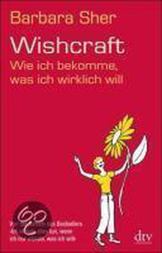 Livre "Wishcraft: Wie ich bekomme, was ich wirklich will" de Barbara Sher, avec une illustration d'une femme tenant une fleur.