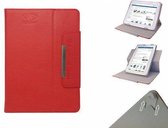 Diamond Class Hoes voor de Aoc Breeze Tablet Mw1031 3g , 360 graden draaibare Cover, Stijlvolle Case , Rood, merk i12Cover