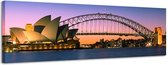 Sydney - Canvas Schilderij Panorama 118 x 36 cm