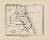 Historische kaart, plattegrond van gemeente Warder in Noord Holland uit 1867 door Kuyper van Kaartcadeau.com