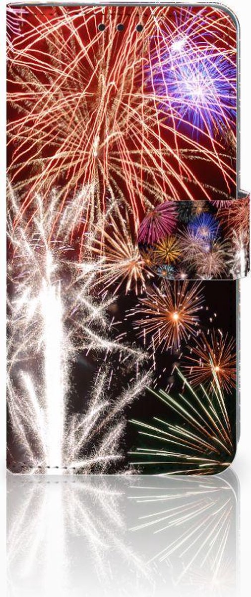 Huawei P30 Pro Wallet Case met Pasjes Vuurwerk