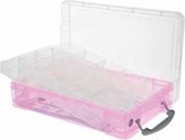 Really Useful Box 4 liter met 2 dividers transparant roze