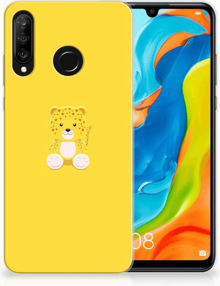 Huawei P30 Lite Telefoonhoesje met Naam Baby Leopard
