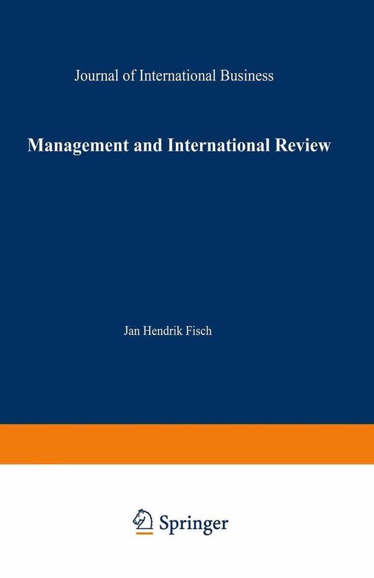 Business and Management (R0) - Management International Revi ... - cover