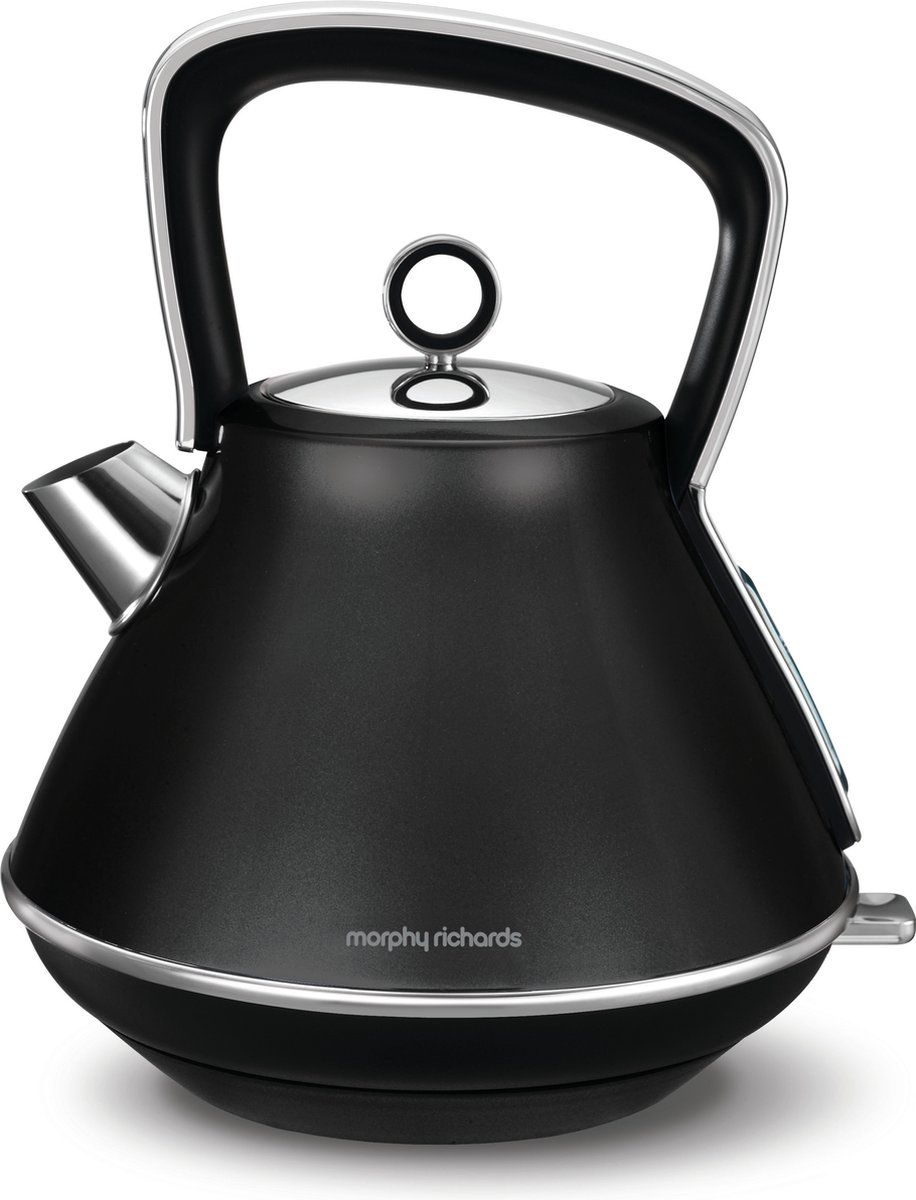 Morphy Richards EVOKE Pyramide Schwarz Waterkoker Snoerloos Zwart
