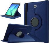 Book Cover Geschikt voor: Samsung Galaxy Tab A 10.5 inch 2018 model T590 T595 Draaibaar Hoesje Multi stand Case - Donker blauw