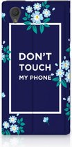 Sony Xperia L1 Standcase Hoesje Flowers Blue DTMP