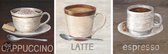 Arthouse Canvas Coffee Cups - 20x20 cm