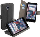 MP Case zwart book case style voor OnePlus 3T wallet case