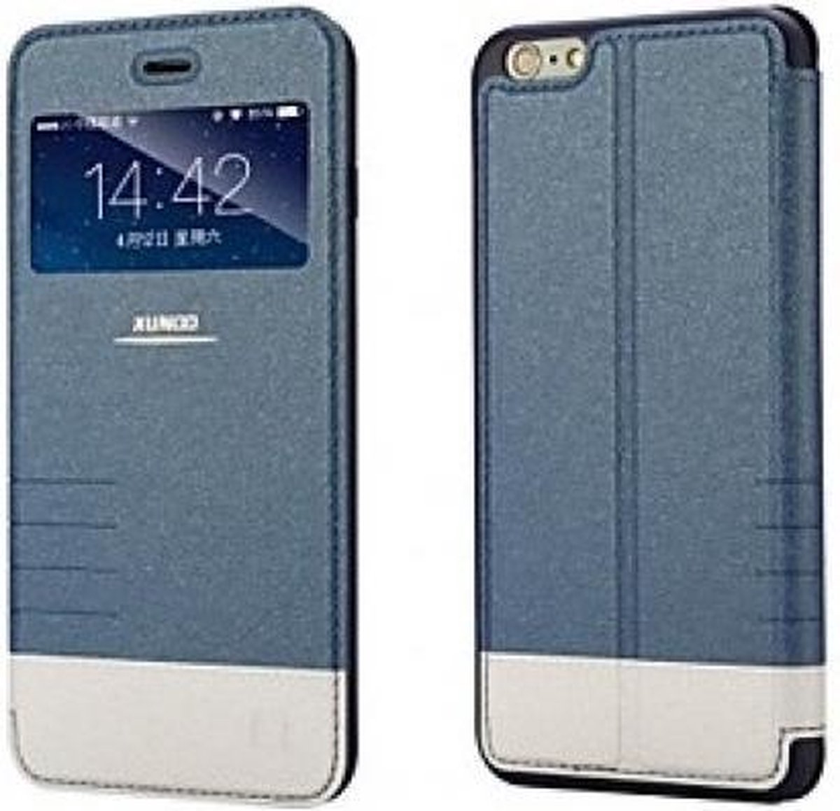 Xundd Fundas window view flip Case Cover Hoesje Voor iPhone 6 Plus Blauw