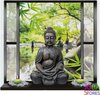Buddha in raam 40x40cm