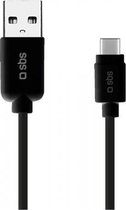 SBS CABLE DE DATOS-CARGADOR USB 2.0 - TIPO C USB-kabel 1,5 m USB A USB C Zwart