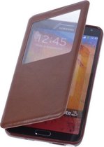 Voir Case Marron Samsung Galaxy S5 I9600 - Book Case Cover Wallet Case