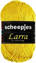 Scheepjes Larra 7309 Middengeel. PAK MET 10 BOLLEN a 50 GRAM.