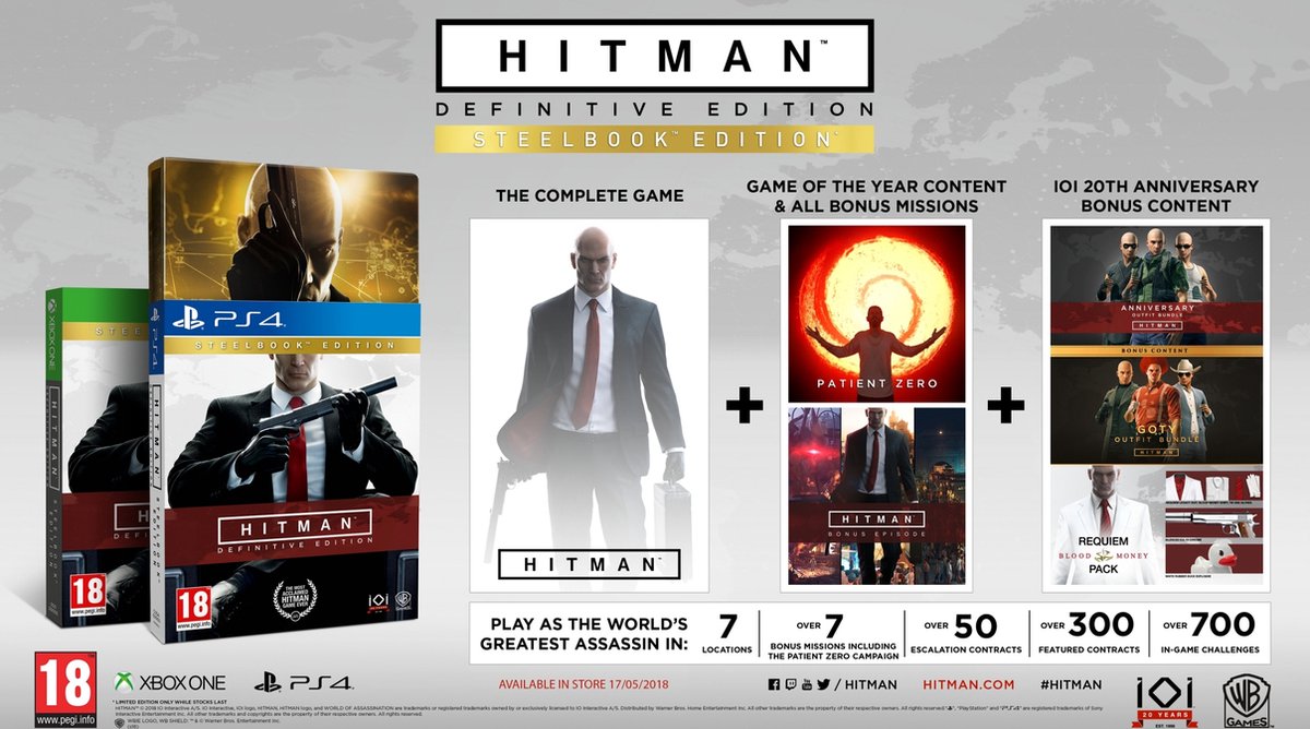 Hitman: Definitive Edition - Day One Steelbook Edition - Xbox One (2018) |  Games | bol
