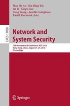 Network and System Security: 12th International Conference, Nss 2018, Hong Kong, China, August 27-29, 2018, Proceedings