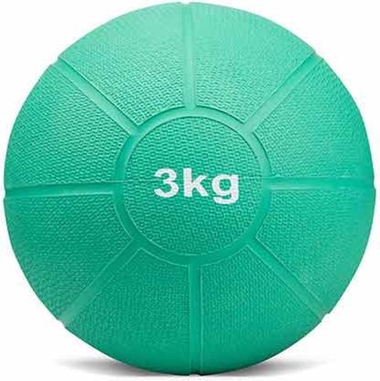 Matchu sports - Medicijn bal - 3kg - Gewichtsbal - Wallball - Meerdere maten - Krachtbal - Groen