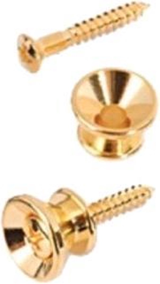 Yellow Parts EZ1399G - 2 Endpins + Screws Gold bridgepin