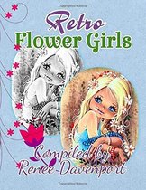 Retro Flower Girls: Grayscale Adult Coloring Book - Kleurboek voor volwassenen