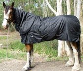 Tapis LuBa Horse - Couverture de pluie - Combo Col amovible - Extreme Turnout outdoor - Noir - 185 cm