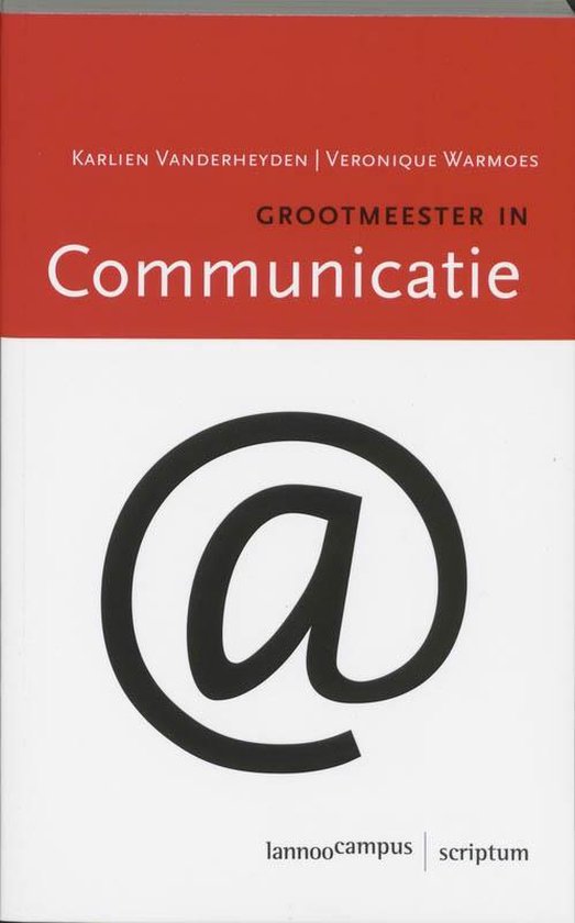 Cover van het boek 'Grootmeester in communicatie' van V. Warmoes en K. Vanderheyden